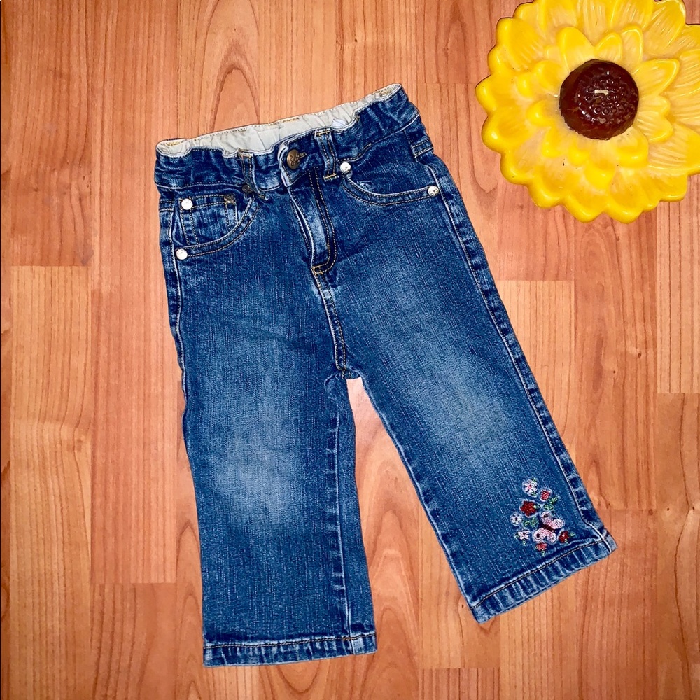 Wonderkids Flower Embroidered Jeans